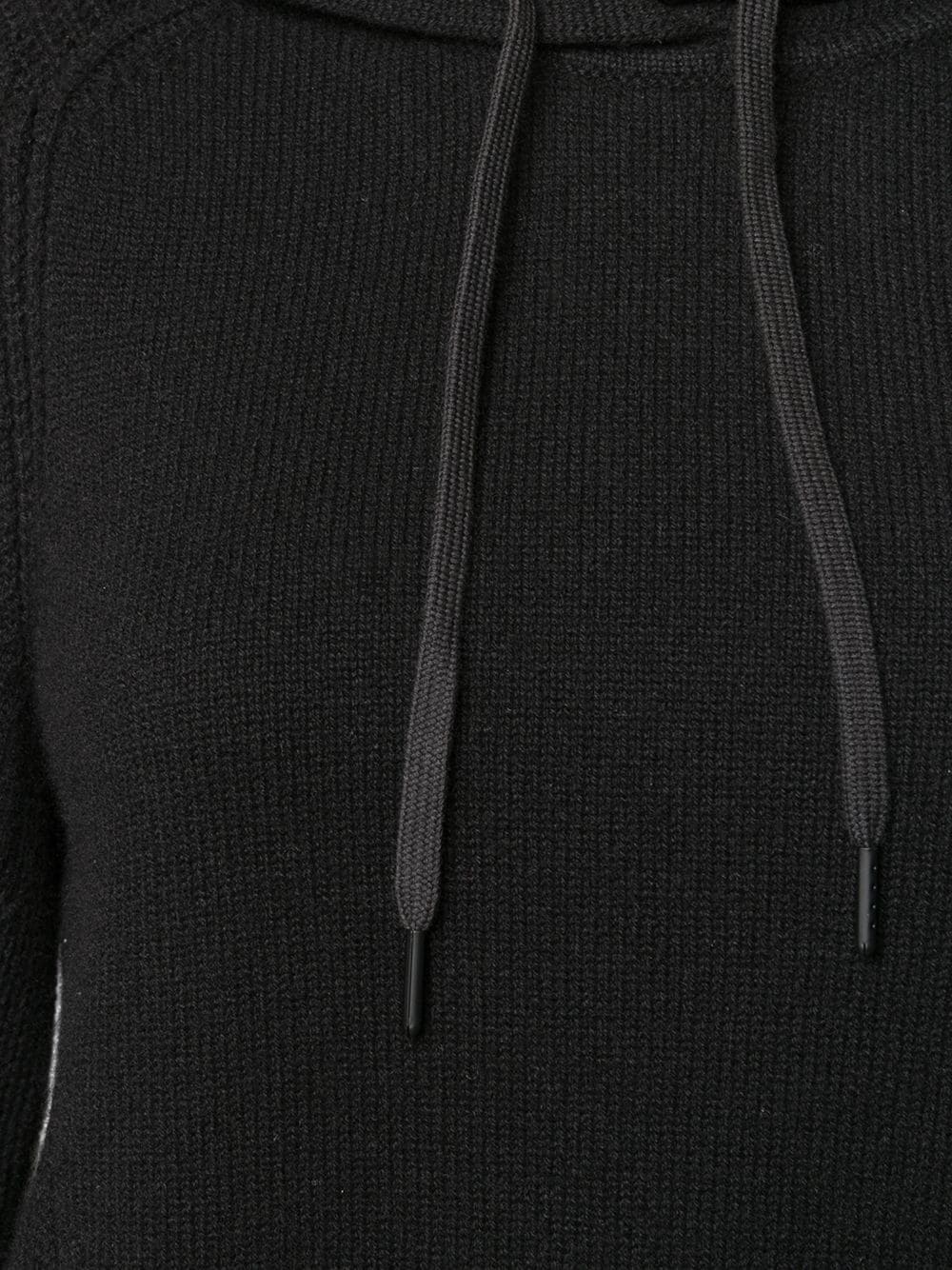 cut-out cashmere hoodie - 5