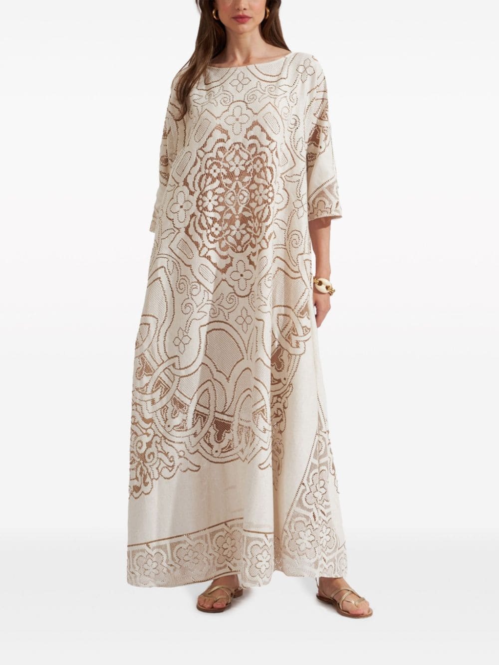 Muumuu embroidered maxi dress - 2