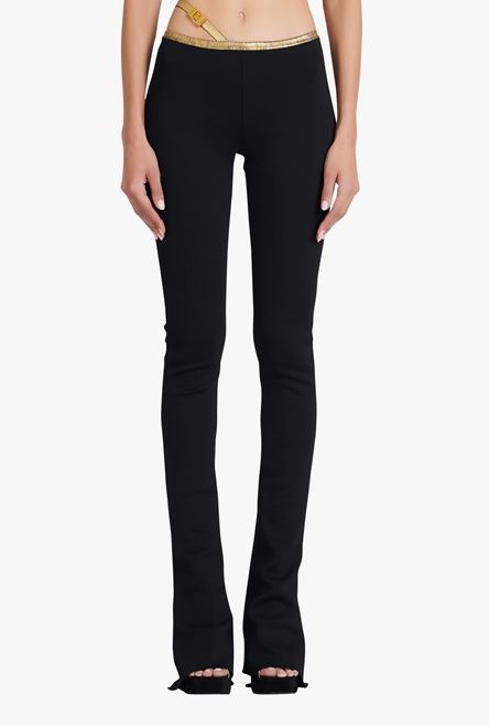 Black knit bootcut pants - 5