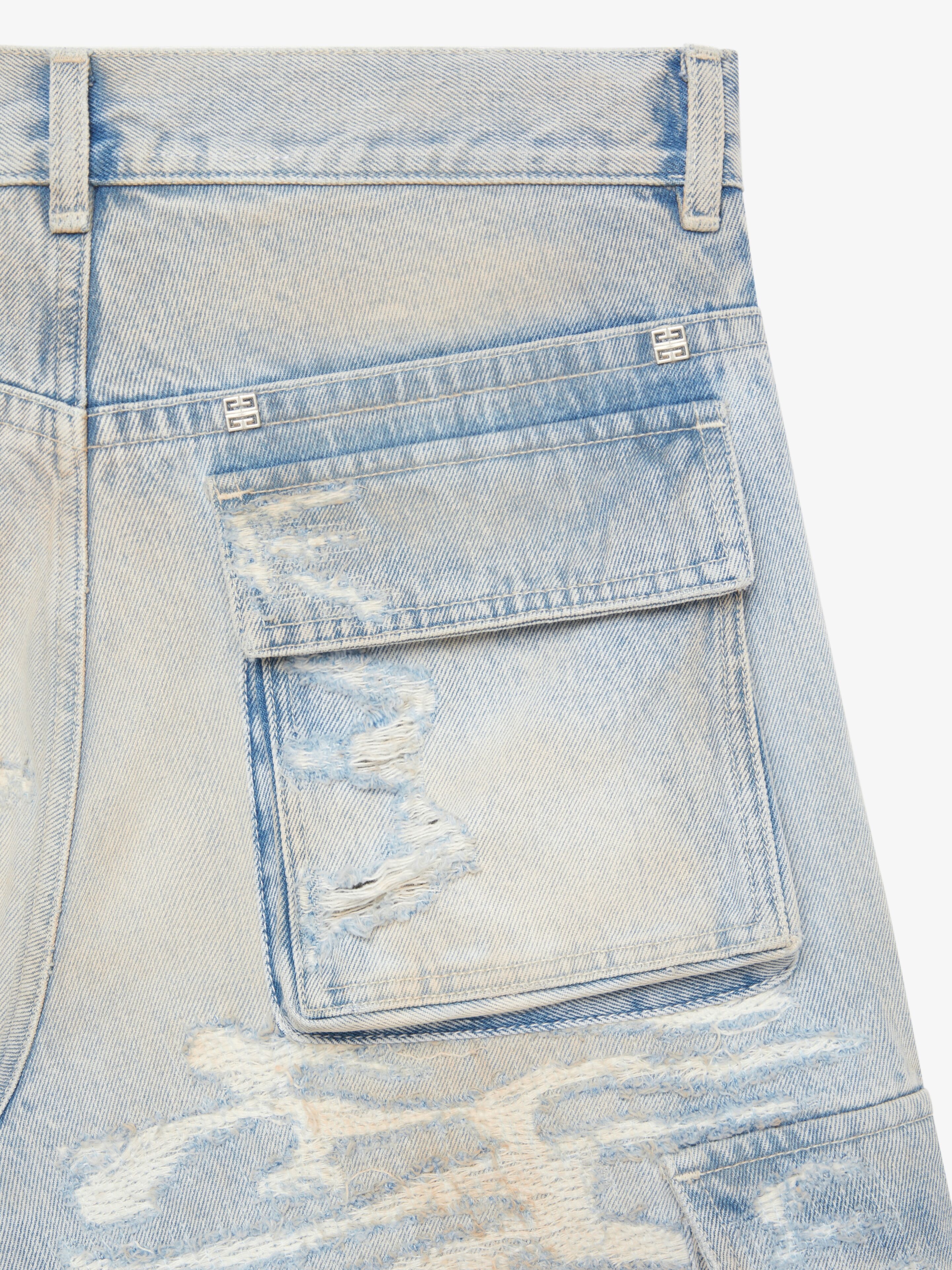OVERSIZED CARGO PANTS IN DENIM - 6