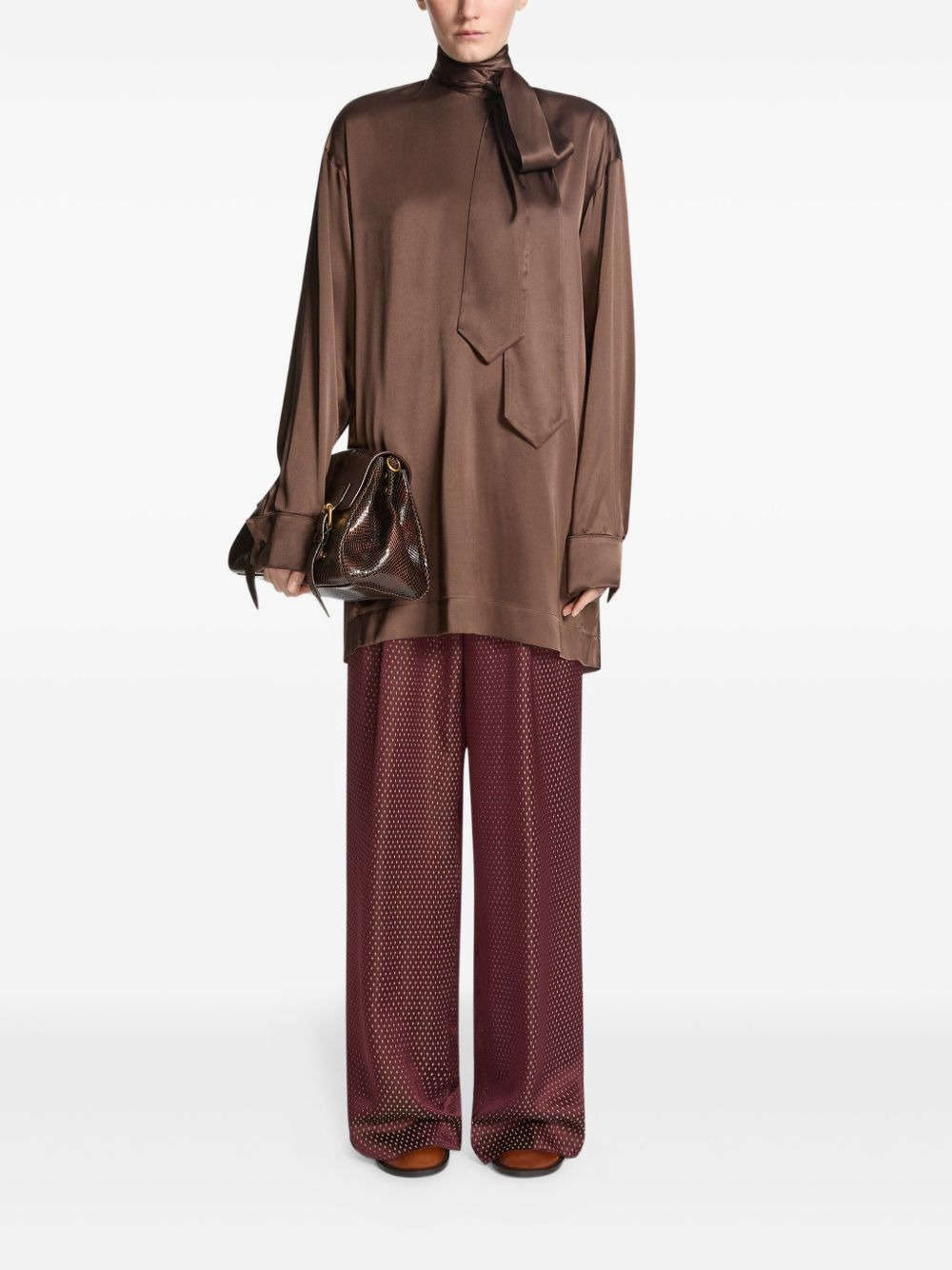 tie-neck blouse - 2