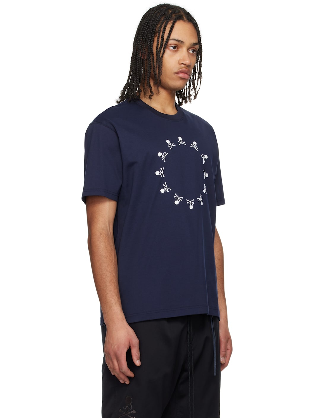 Navy Skull Clock T-shirt - 2