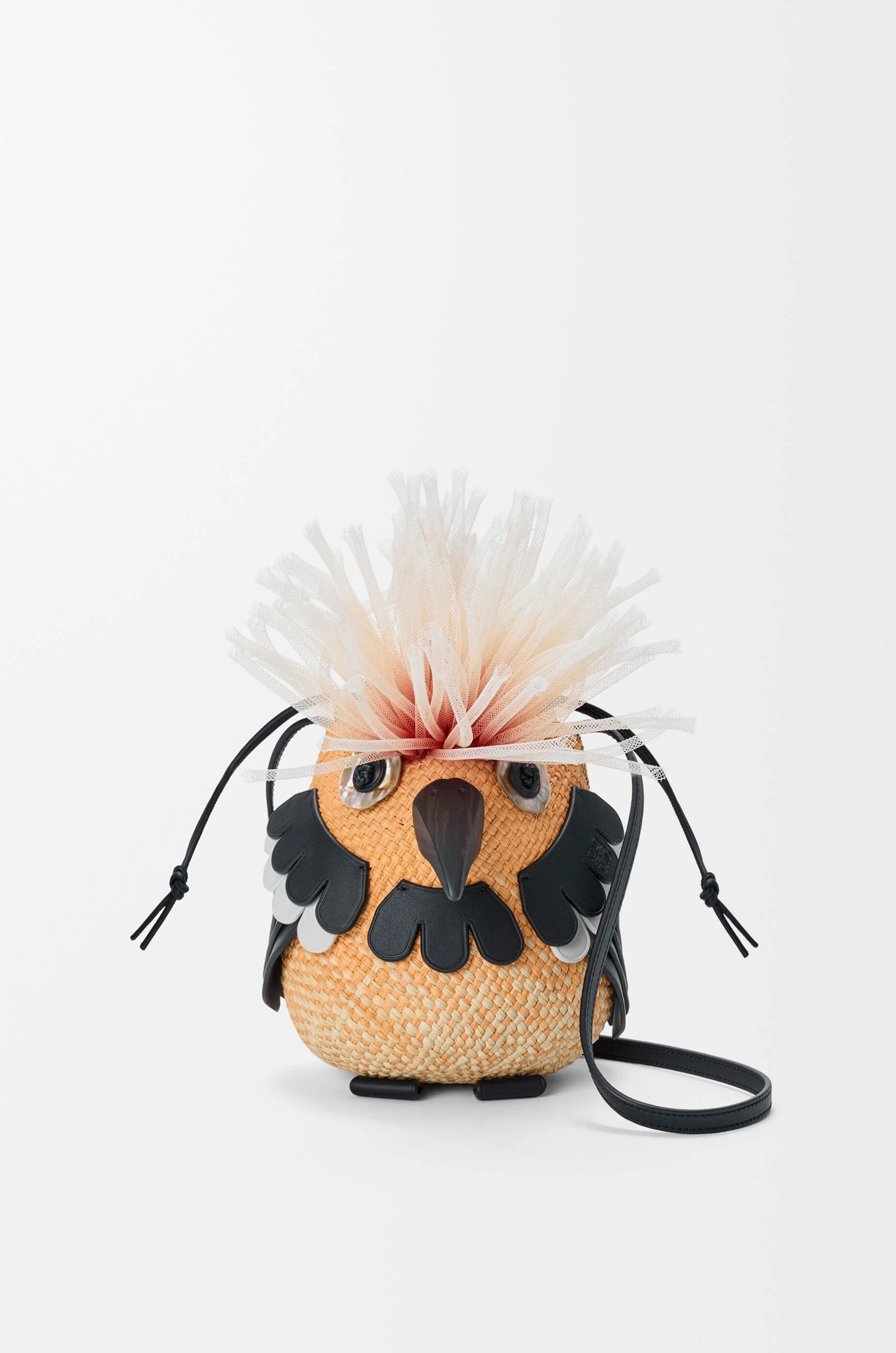 Bird bag in iraca palm and calfskin - 1