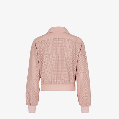 FENDI Pink leather jacket outlook