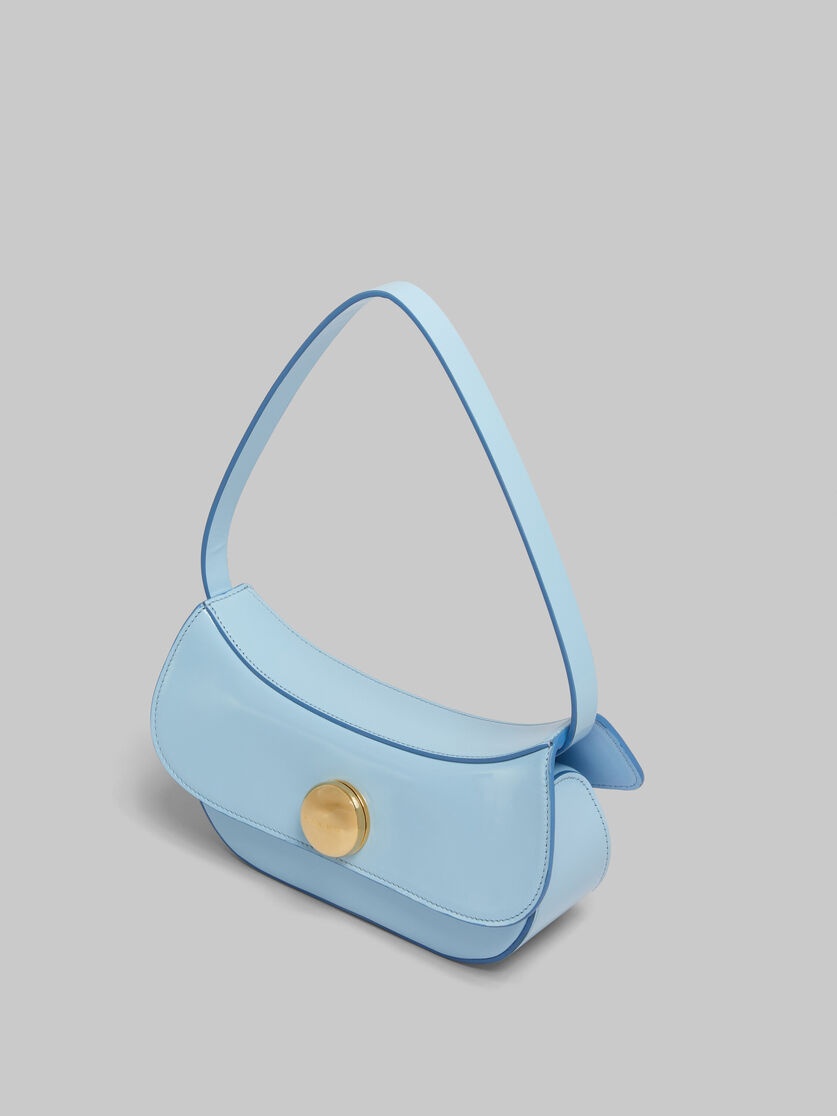 BLUE LEATHER BUTTERFLY SMALL HOBO BAG - 5