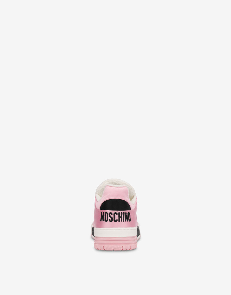 Moschino RUBBER TEDDY BEAR SATIN SNEAKERS outlook