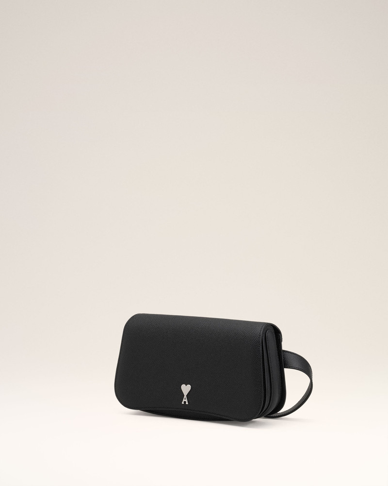 AMI Paris BLACK LEATHER CROSSBODY PARIS PARIS BAG outlook