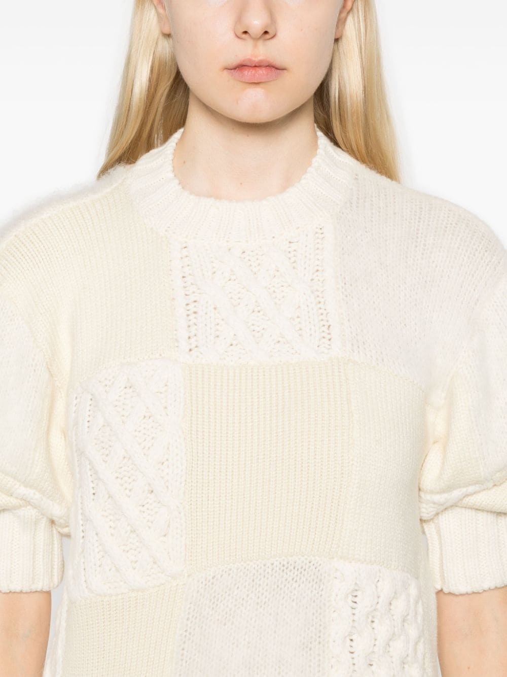 panelled sweater - 5