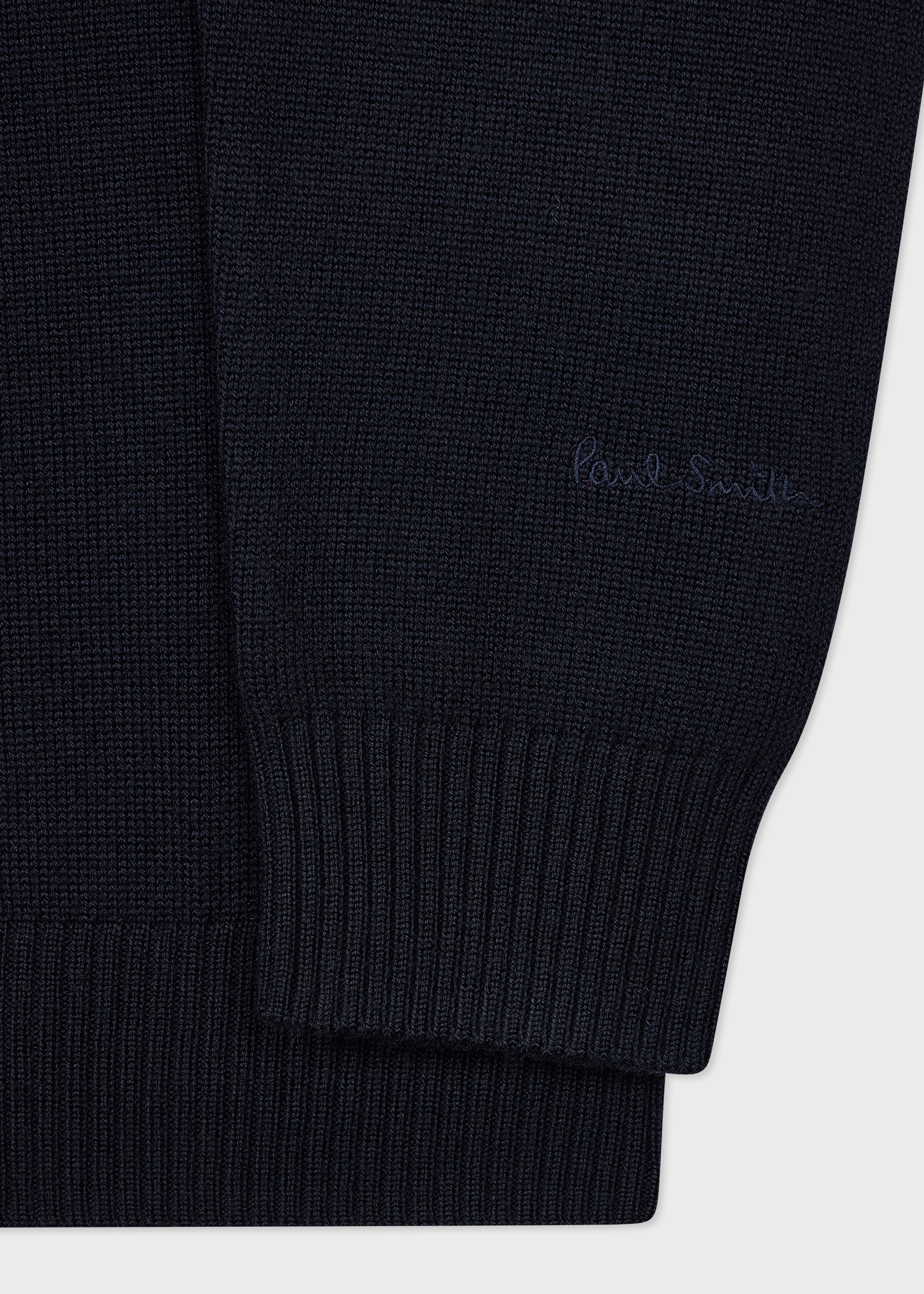 Dark Navy Merino Wool Roll Neck Sweater - 2