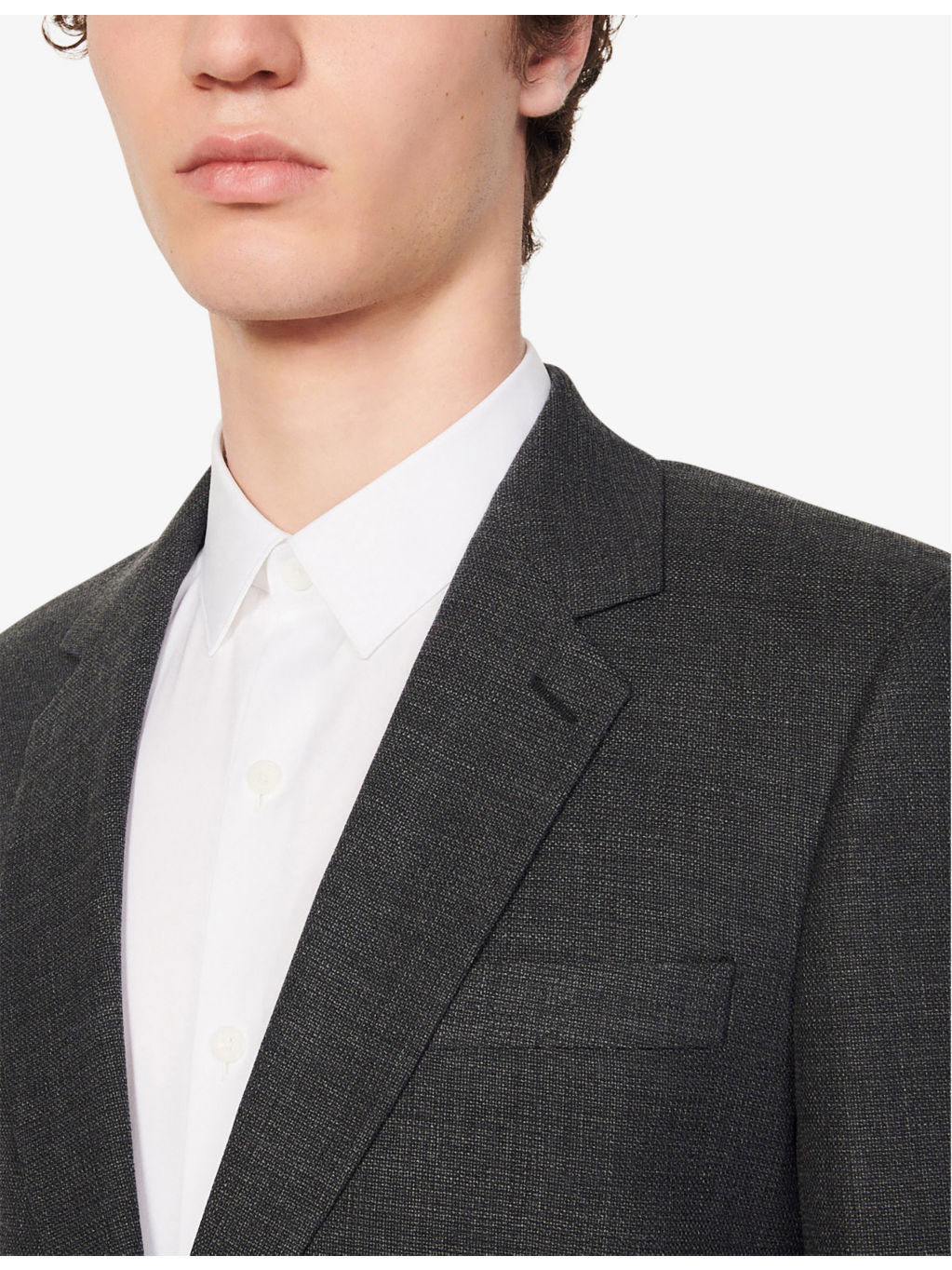 Single-breasted wool blazer - 5