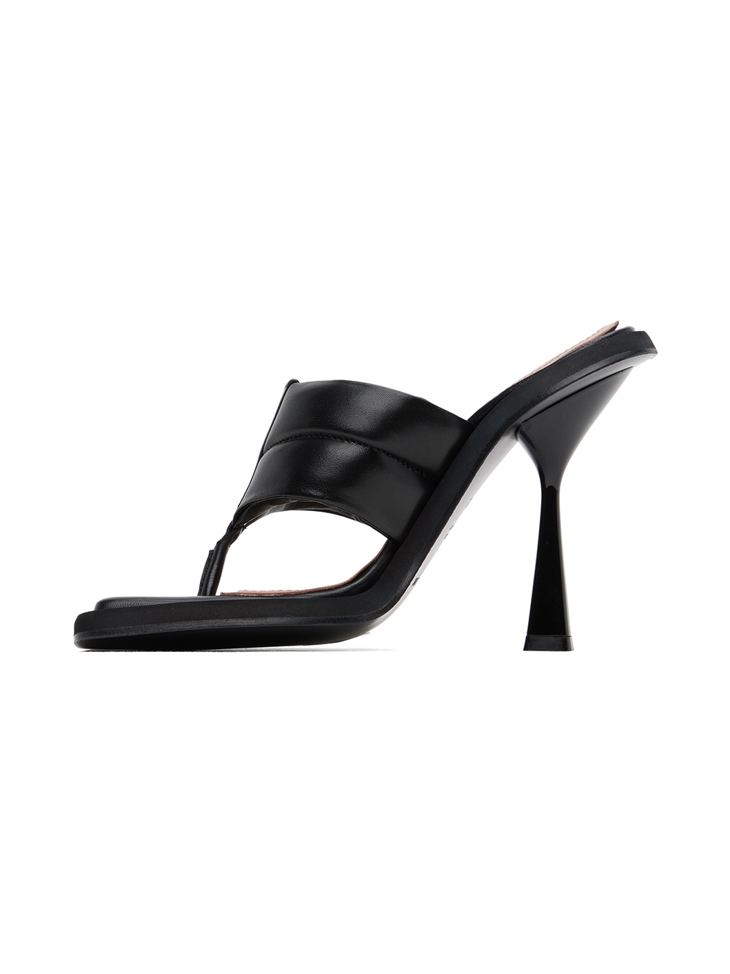 Black Padded Sandals - 3
