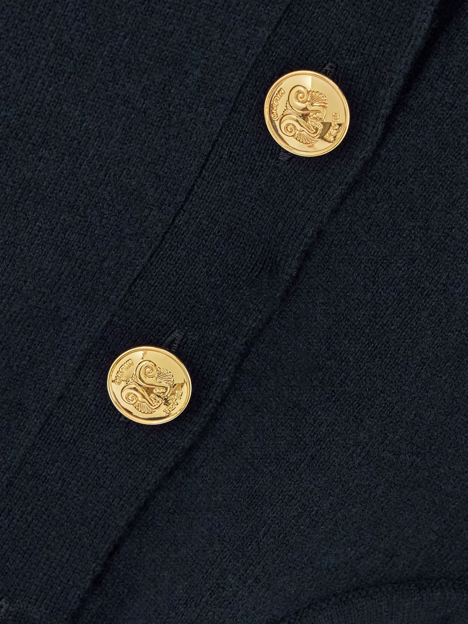 Highland wool and cashmere-blend cardigan Navy - 4