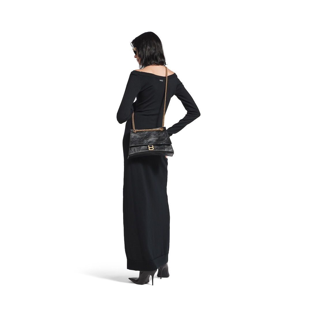 Women's Crush Medium Chain Bag  in Black - 8