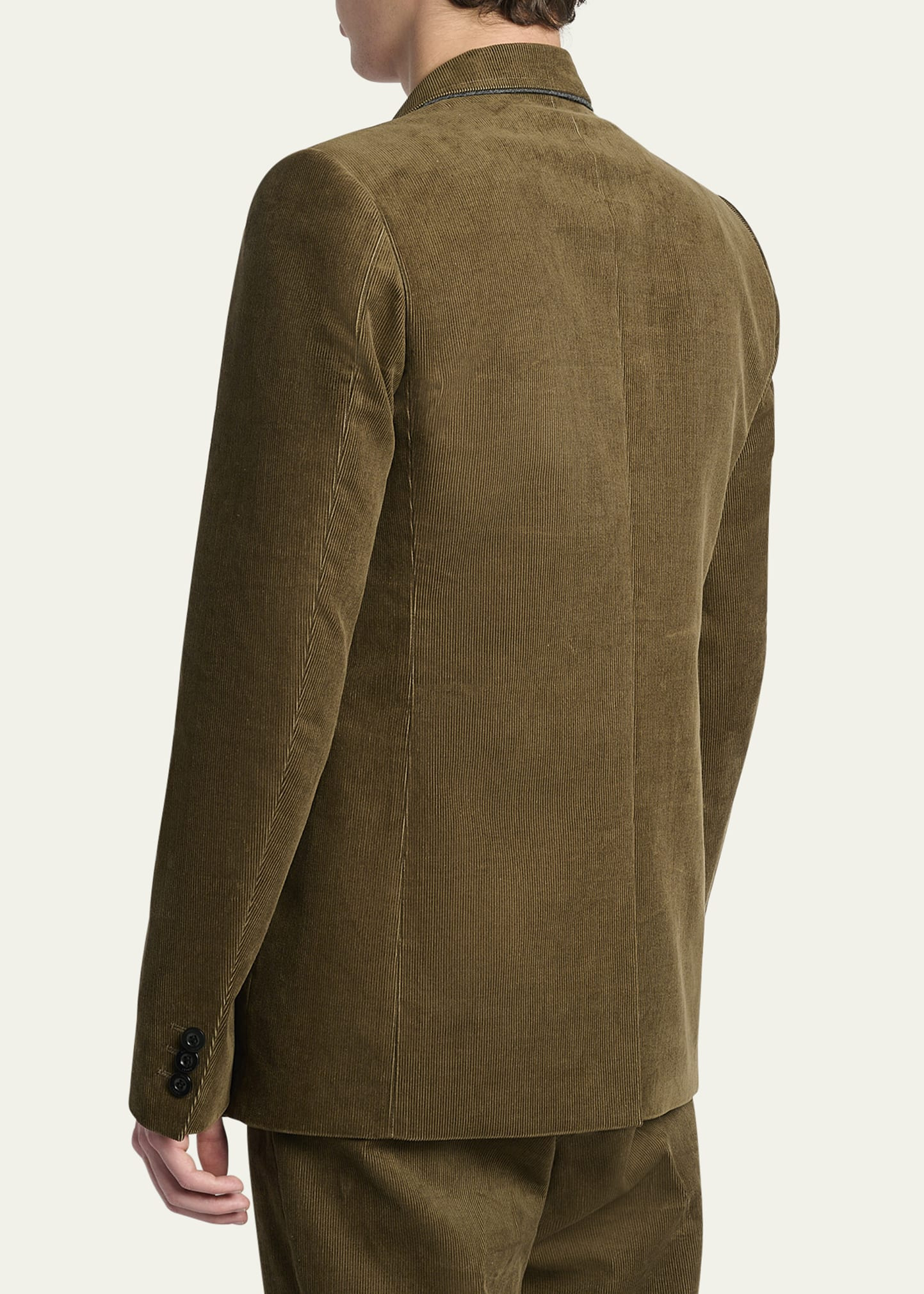 Men's Corduroy Double-Breasted Jacket - 3
