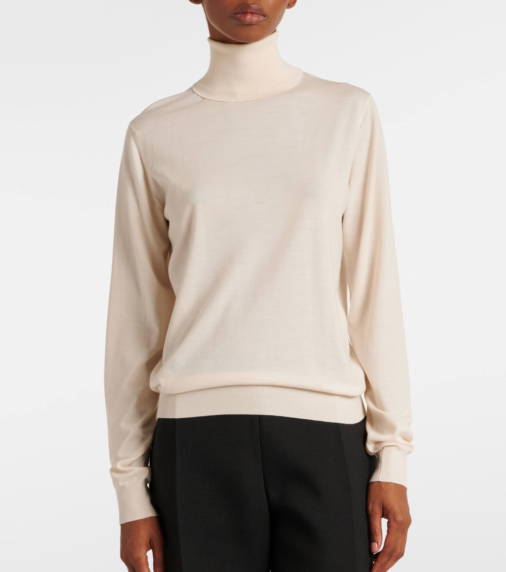 Heva wool jersey turtleneck sweater - 6