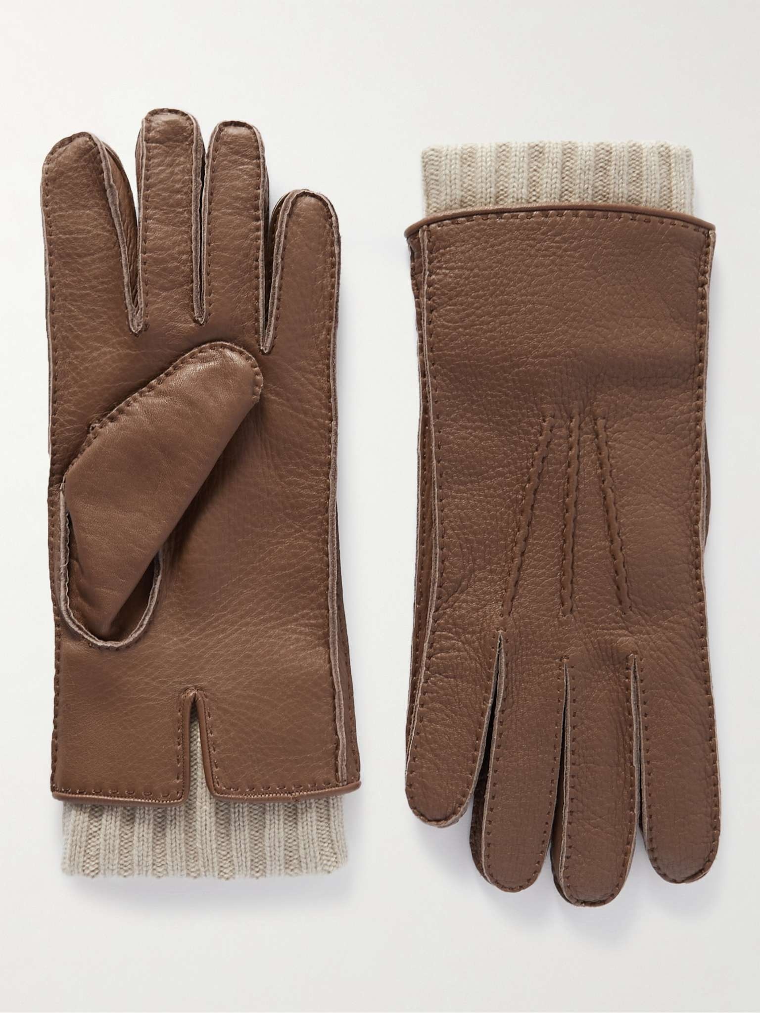 Adler Cashmere-Lined Leather Gloves - 1