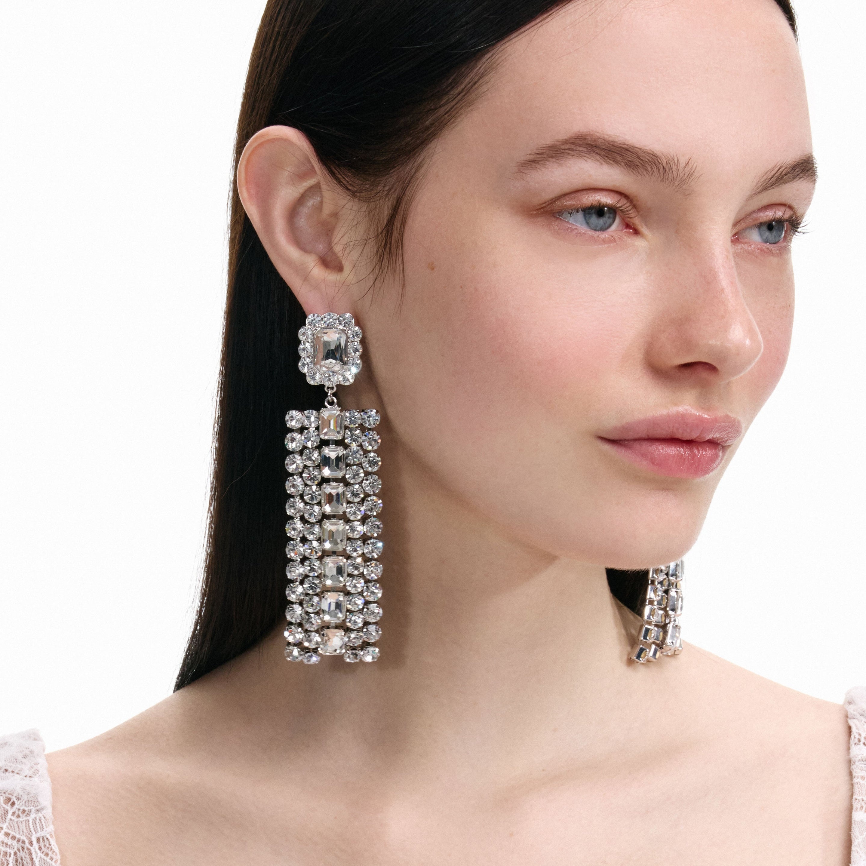 Multi Crystal Droplet Earrings - 4