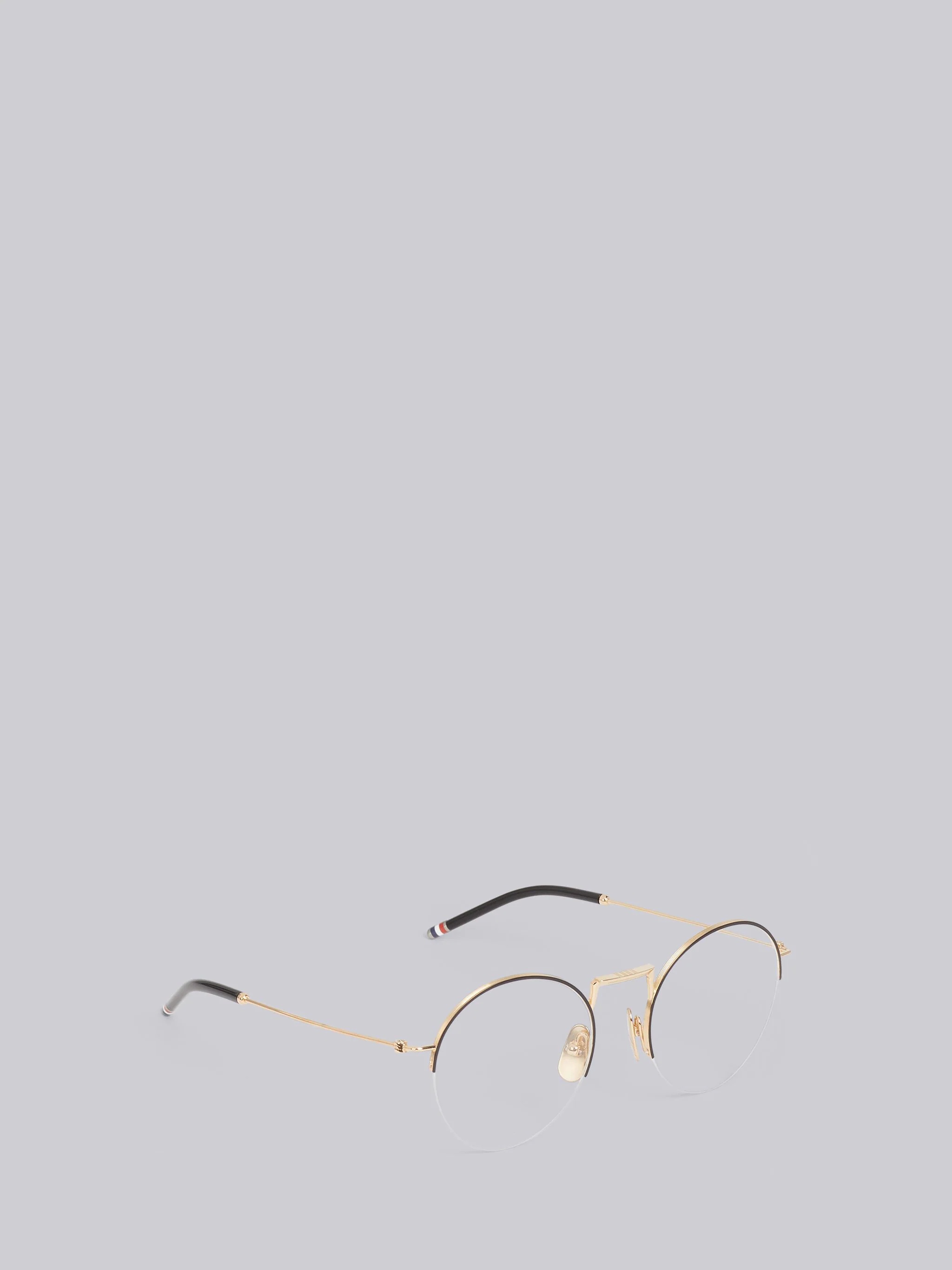 TB118 - White Gold Hingless Round Glasses - 4