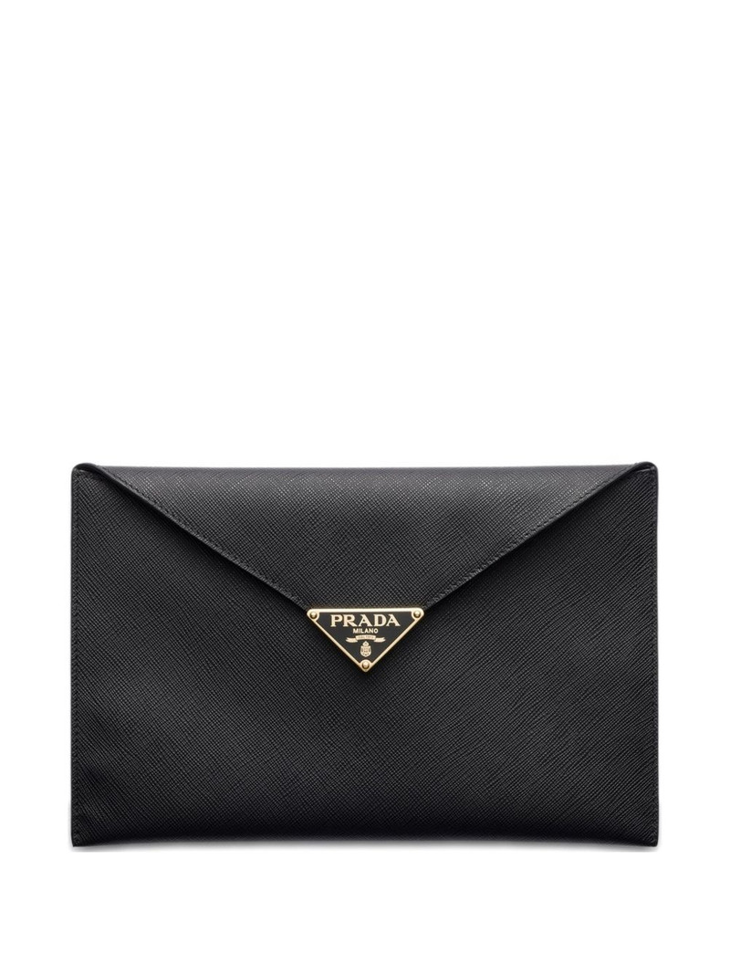triangle-logo envelope clutch 1