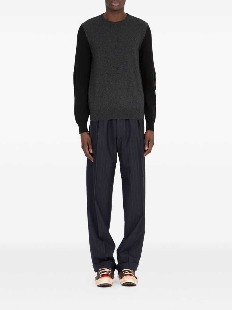 Maison Margiela contrast-panel wool sweater outlook