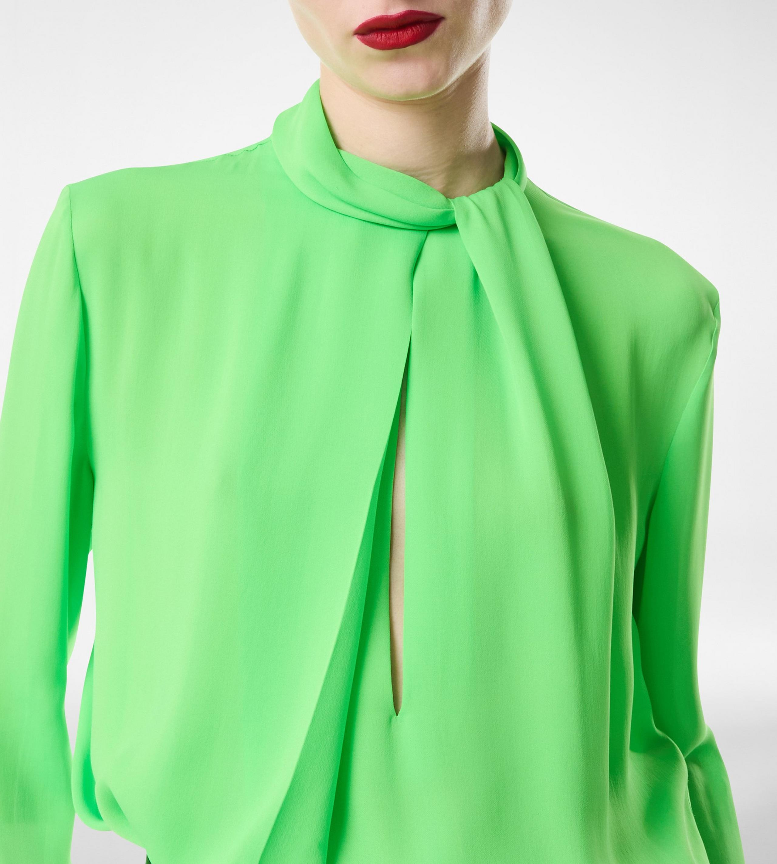WASHED SILK GEORGETTE LONG SLEEVE BLOUSE - 2