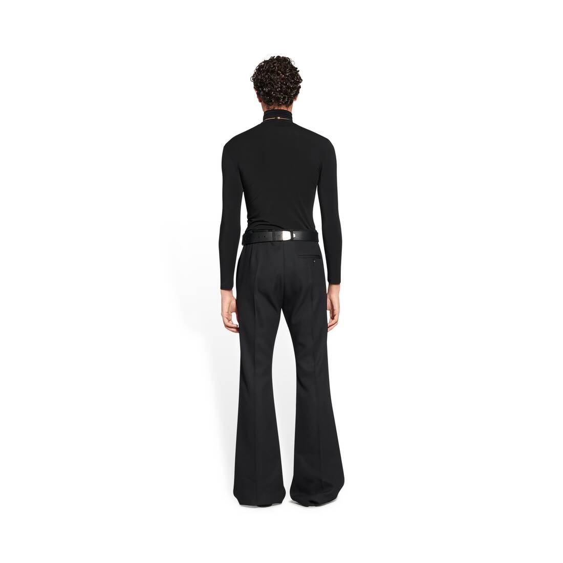 Tailored Flared Pants in Black - 4