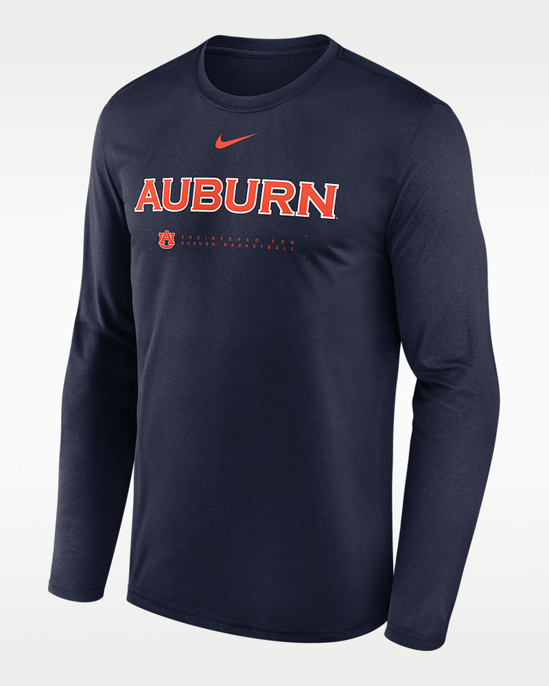Auburn Courtside Basketball Shootaround Legend Men's Nike Dri-FIT College Long-Sleeve T-Shirt 1