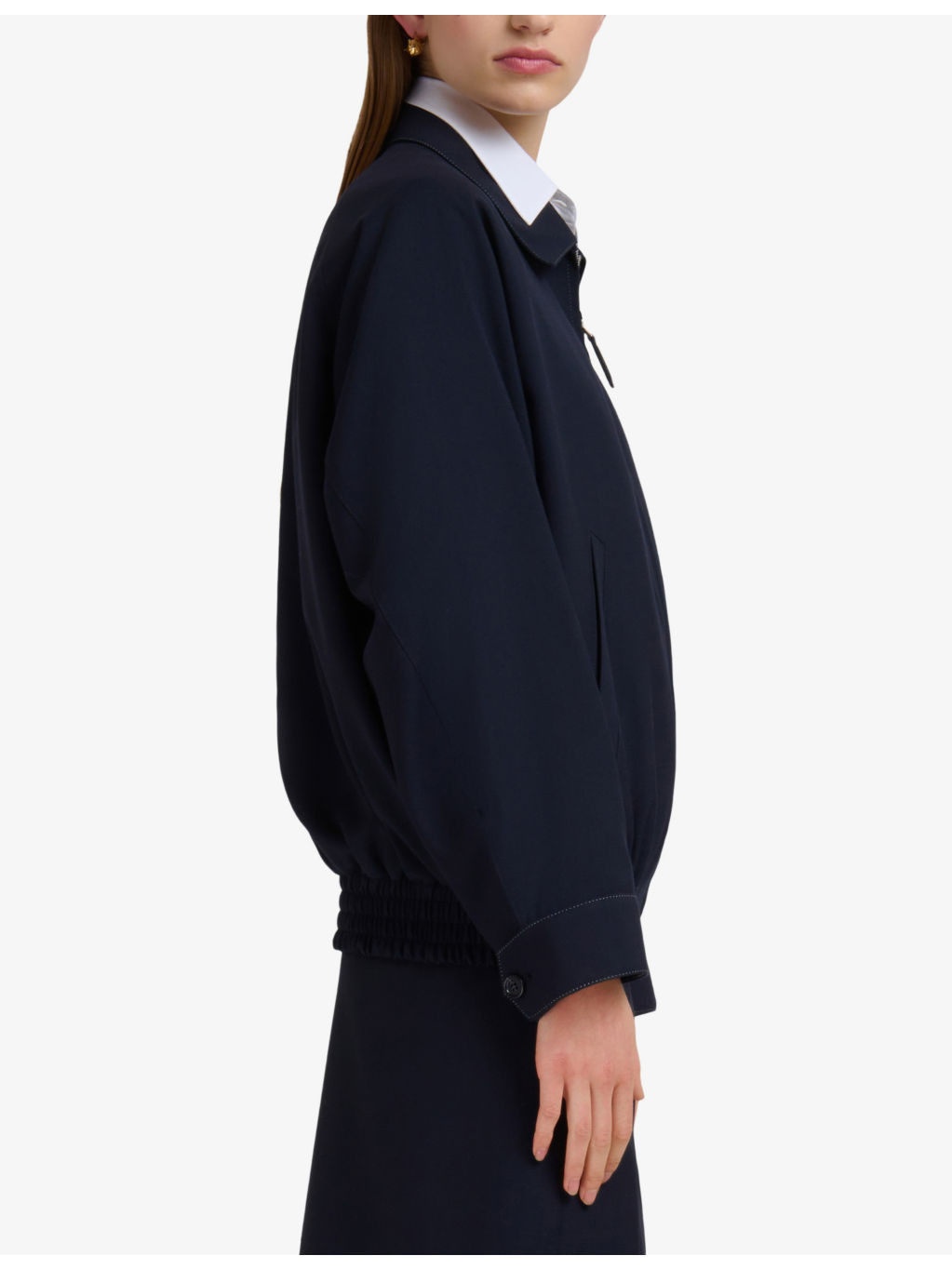 Zip-Up Side-Pocket Wool Jacket - 3