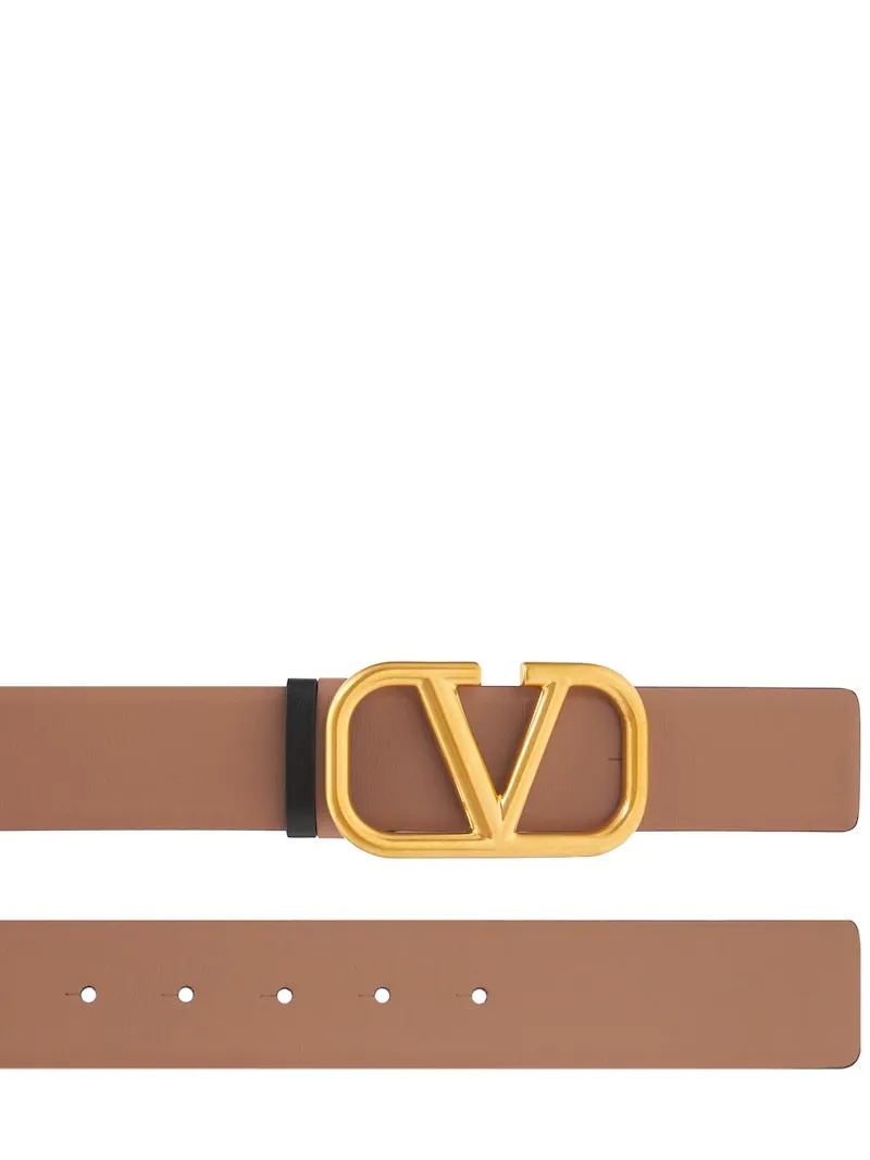 4cm V Logo reversible leather belt - 3