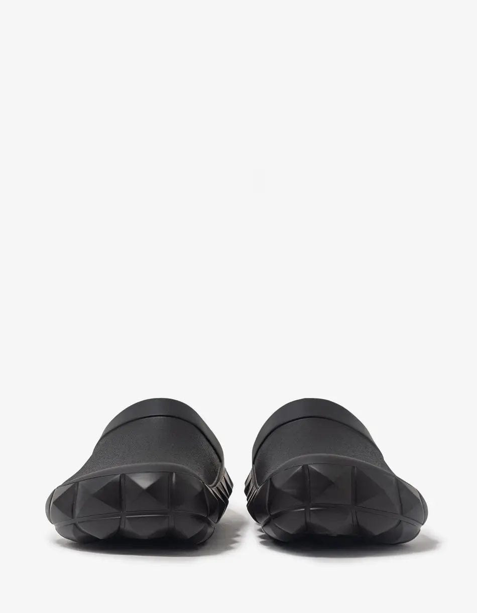Valentino Black Roman Stud Turtle Clog - 5