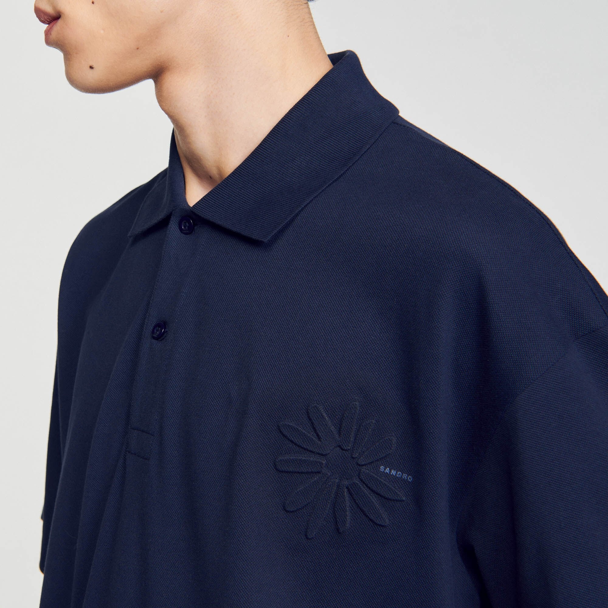 COTTON FLOWER POLO SHIRT - 4