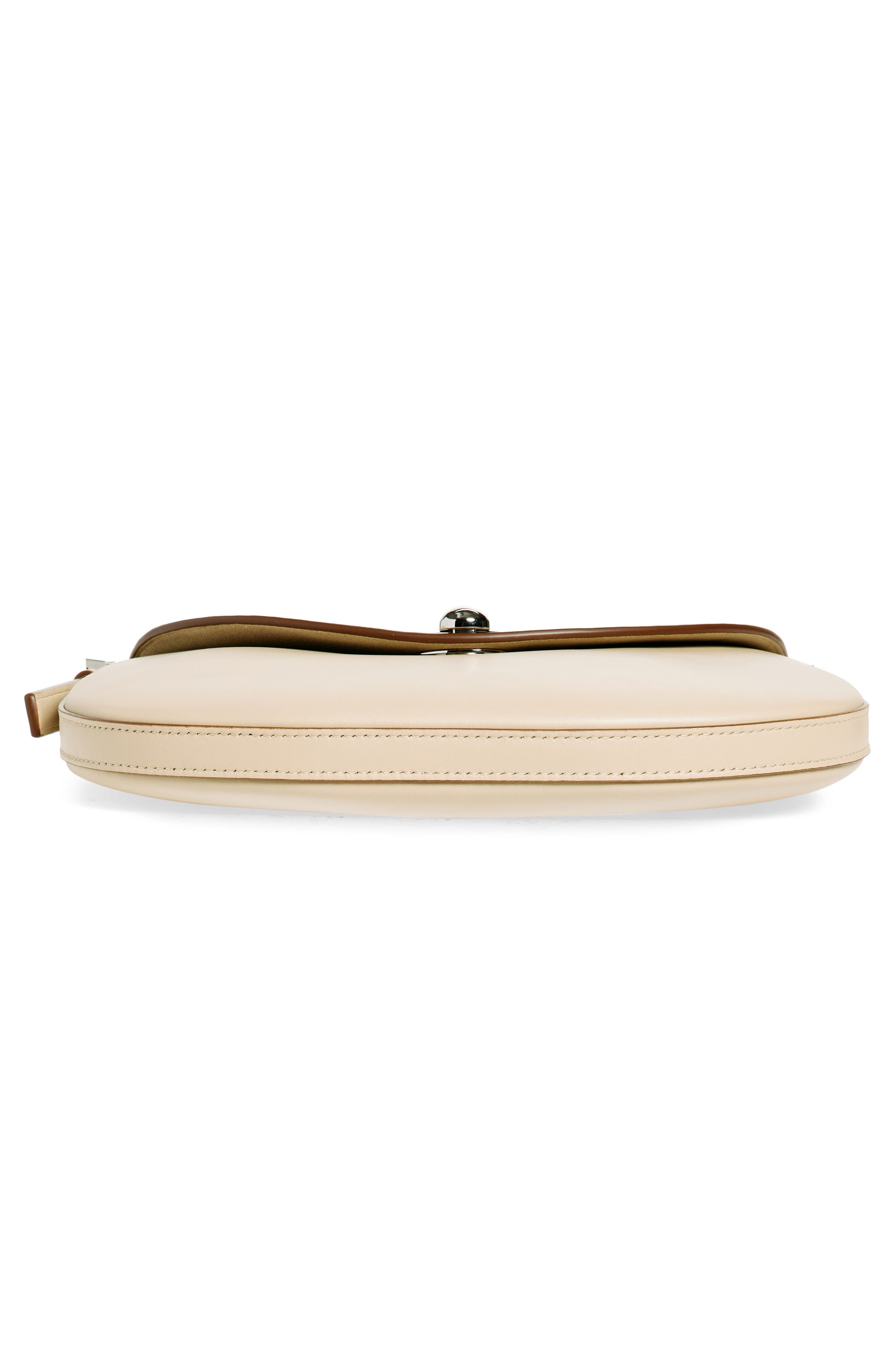 SAVETTE Small Tondo Leather Hobo Bag in Bone at Nordstrom - 6