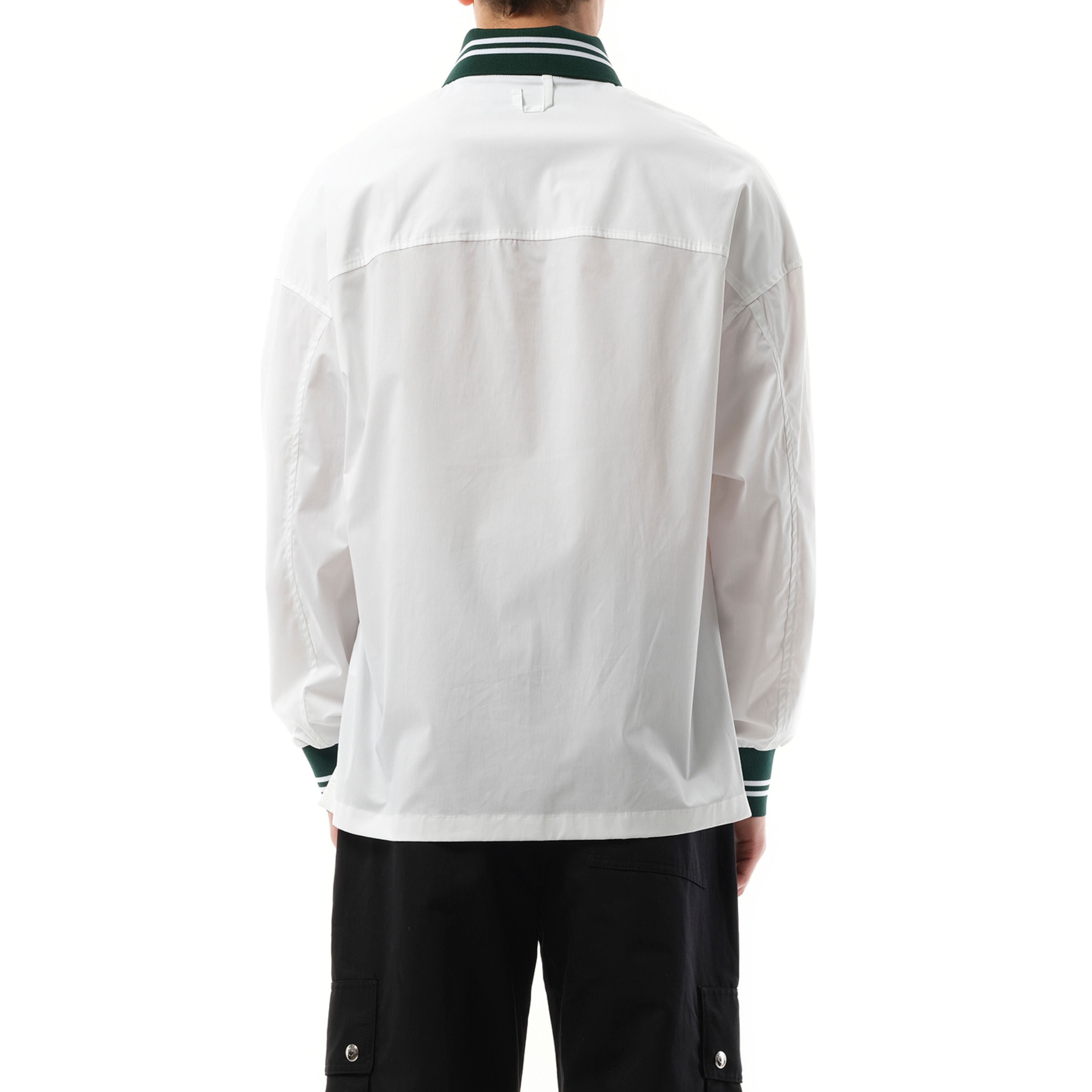 JACQUEMUS La Chemise Baseball Long Sleeve in White | marais