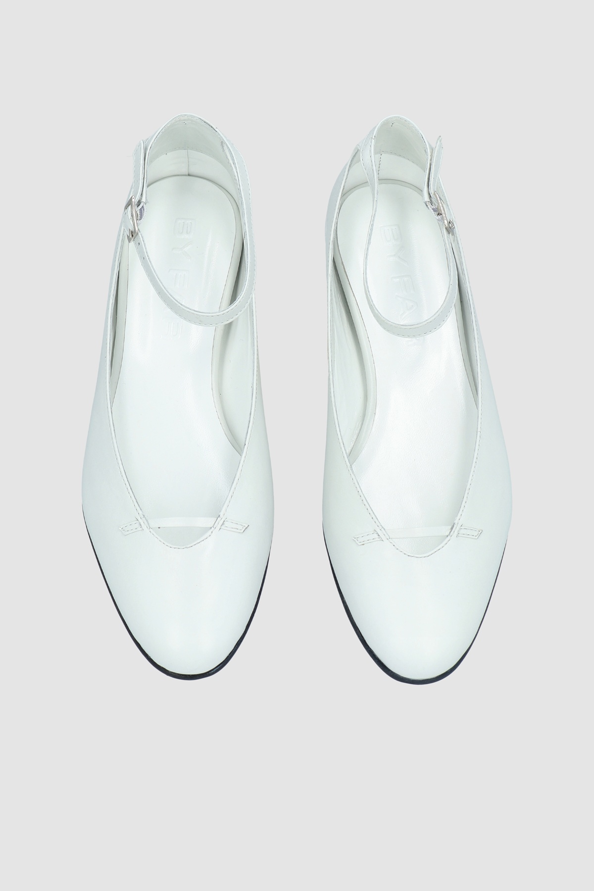 Margot Burrata Creased Calf Leather Flat - 3