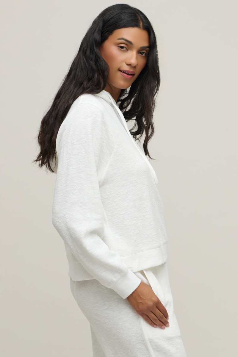 Barefoot Dreams Slub Double Knit Seamed Hoodie outlook