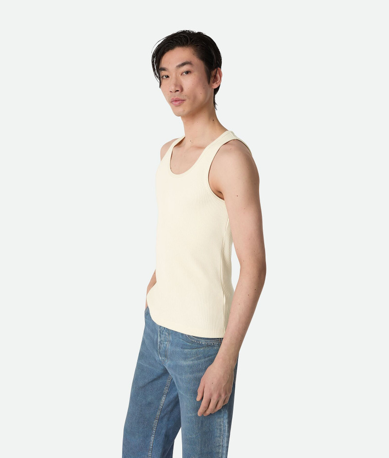 Bottega Veneta Compact Cotton Rib Jersey Tank Top outlook