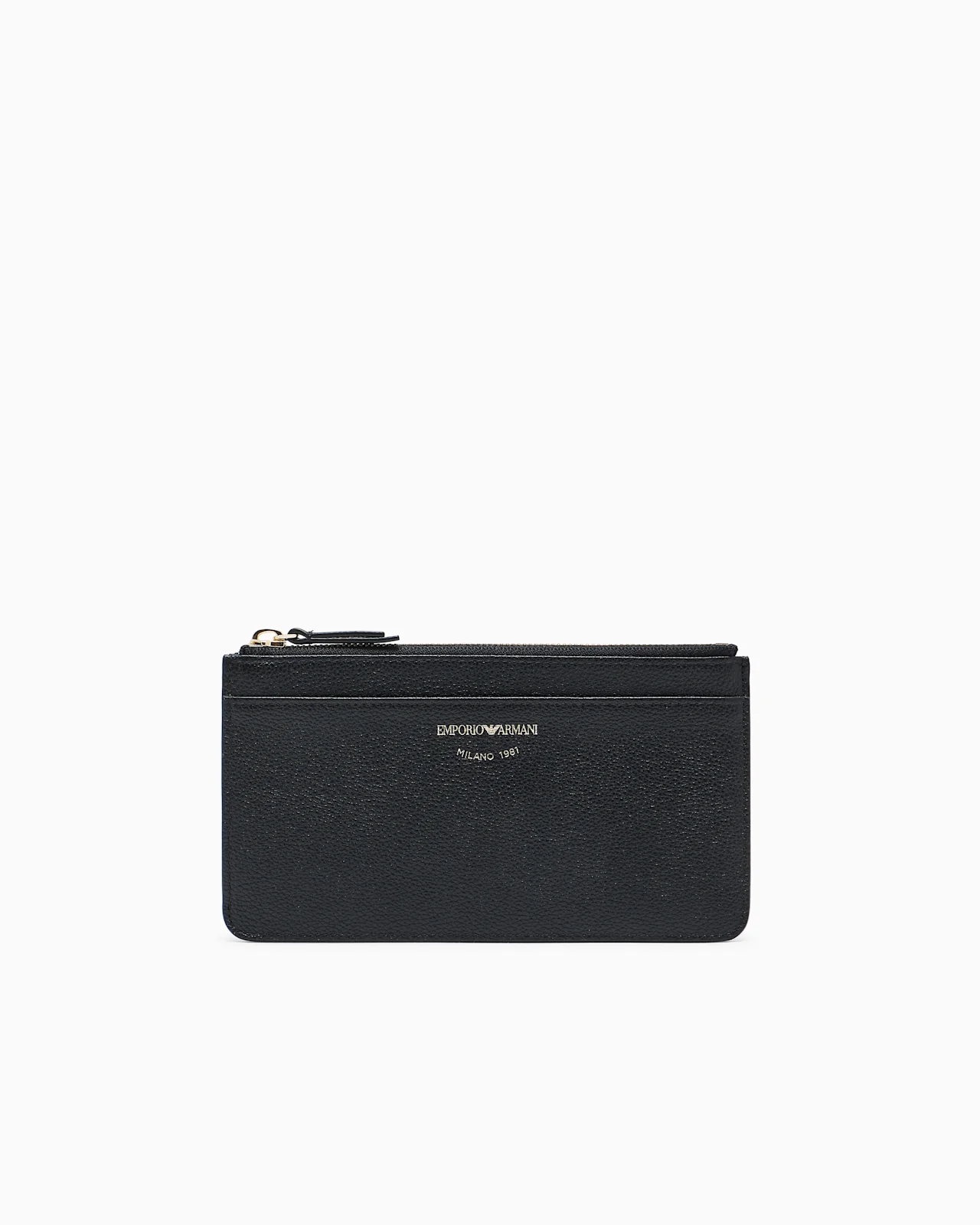 DEER-PRINT LEATHER CARD HOLDER WITH ZIP - 1