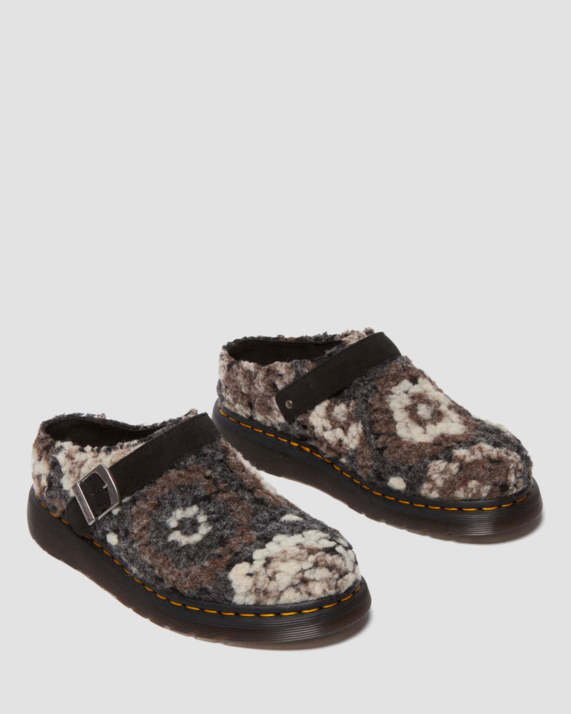 Isham Crochet Wool Suede Mules 8