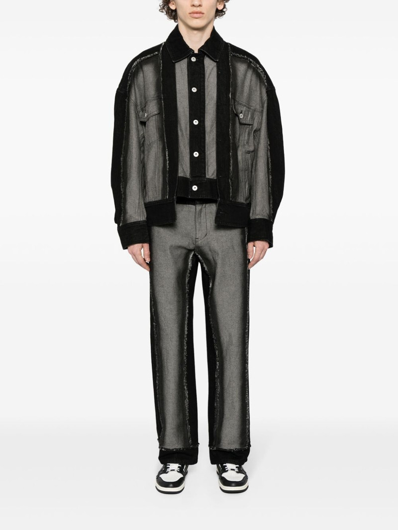 FENG CHEN WANG layered wide-leg jeans outlook