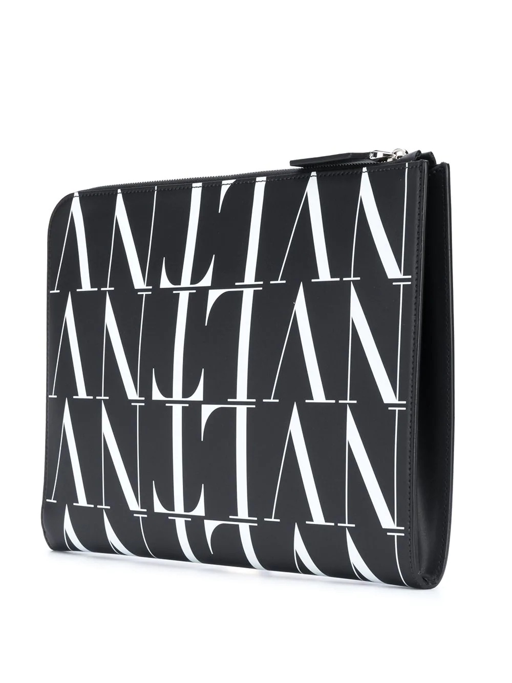 VLTN leather zip logo bag - 3