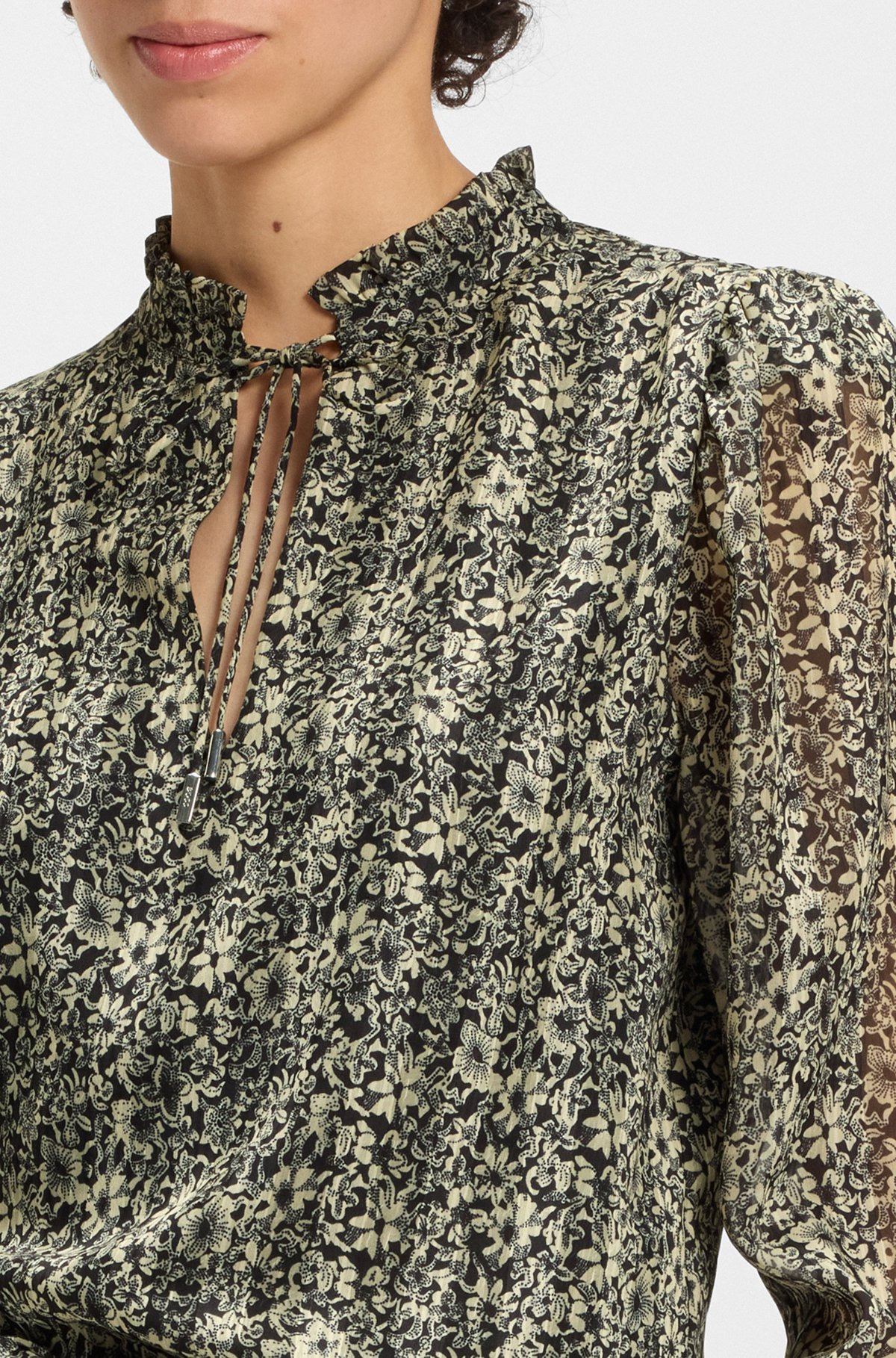 RELAXED-FIT BLOUSE IN PRINTED SEERSUCKER - 6