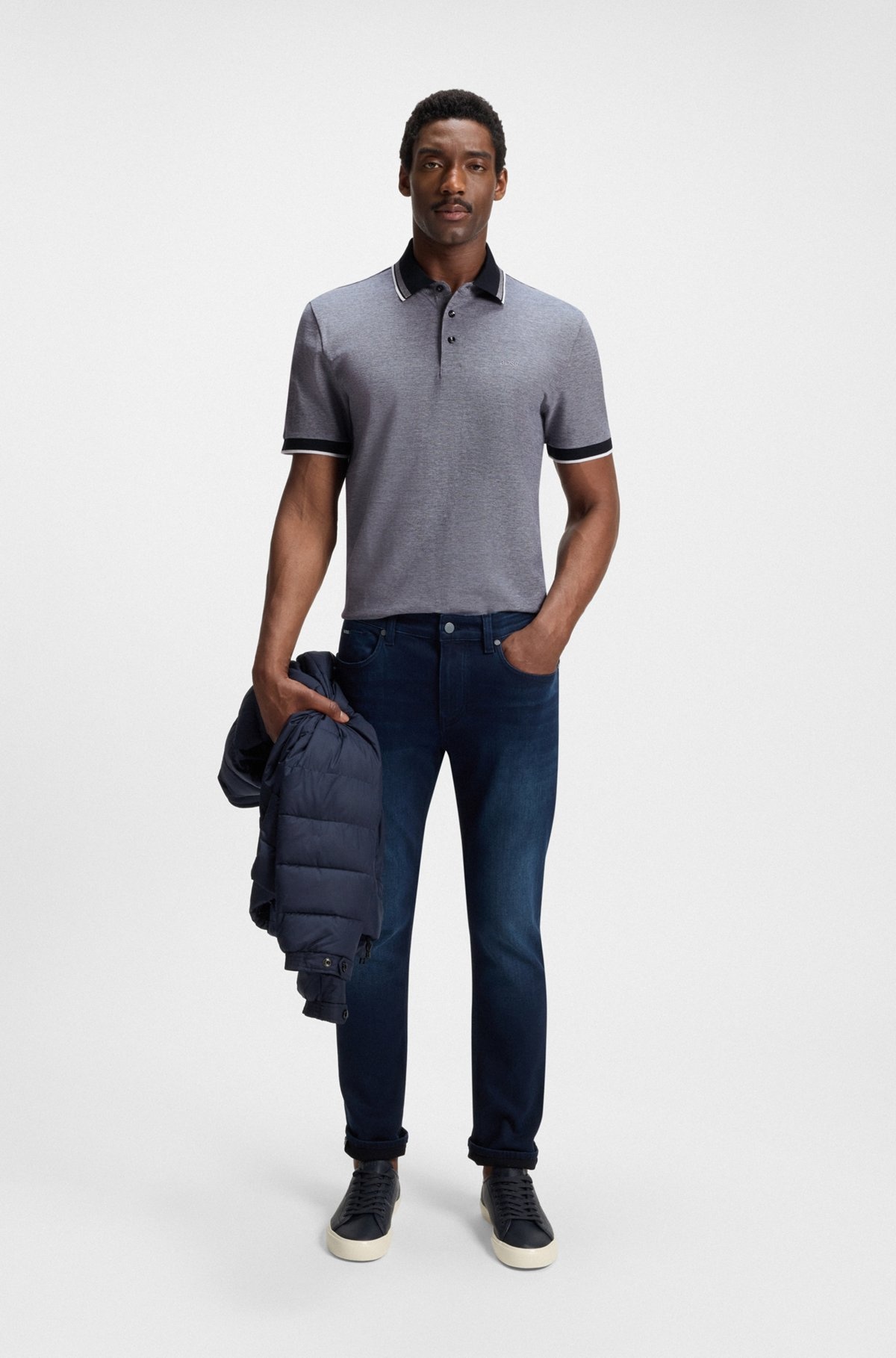 OXFORD-COTTON-PIQUÉ POLO SHIRT WITH LOGO DETAIL - 4