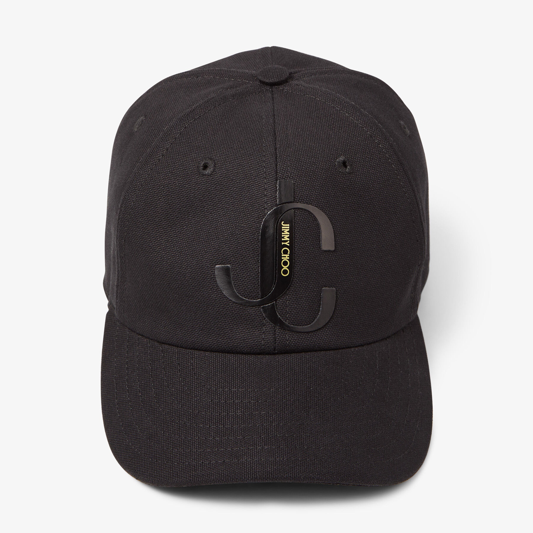 Paxy
Black Cotton Baseball Cap with Shiny JC Monogram - 1