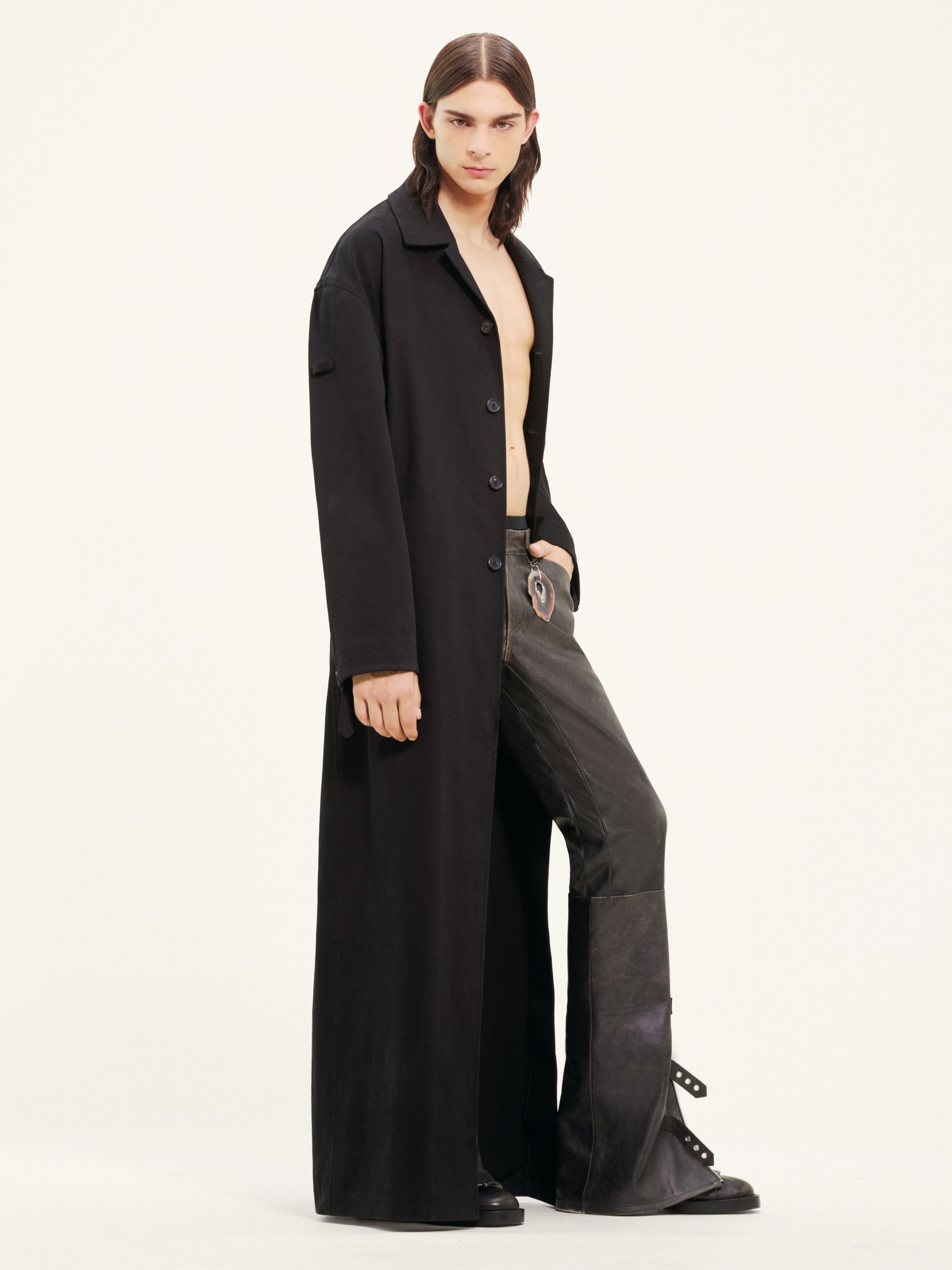 COCOON COTTON LONG CAR COAT - 3