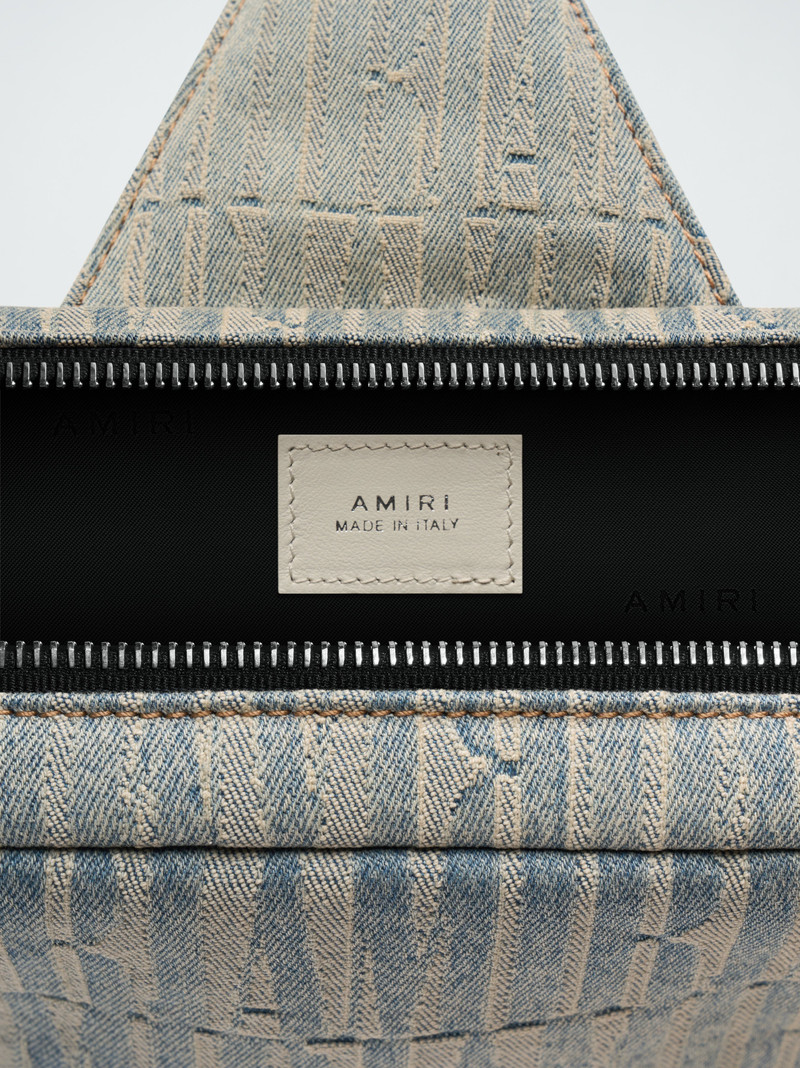 AMIRI JACQUARD DENIM SLING BAG 5