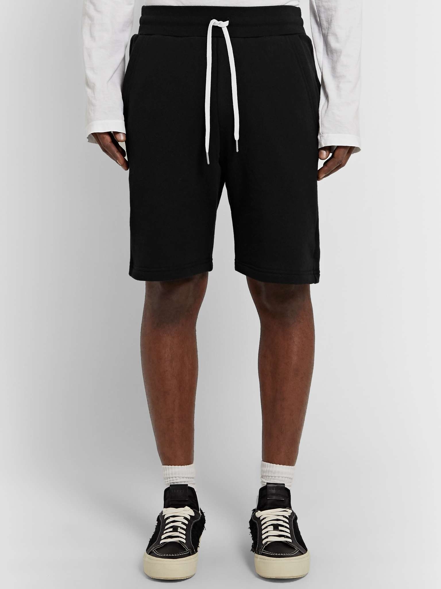 Crimson Loopback Cotton-Jersey Drawstring Shorts - 4