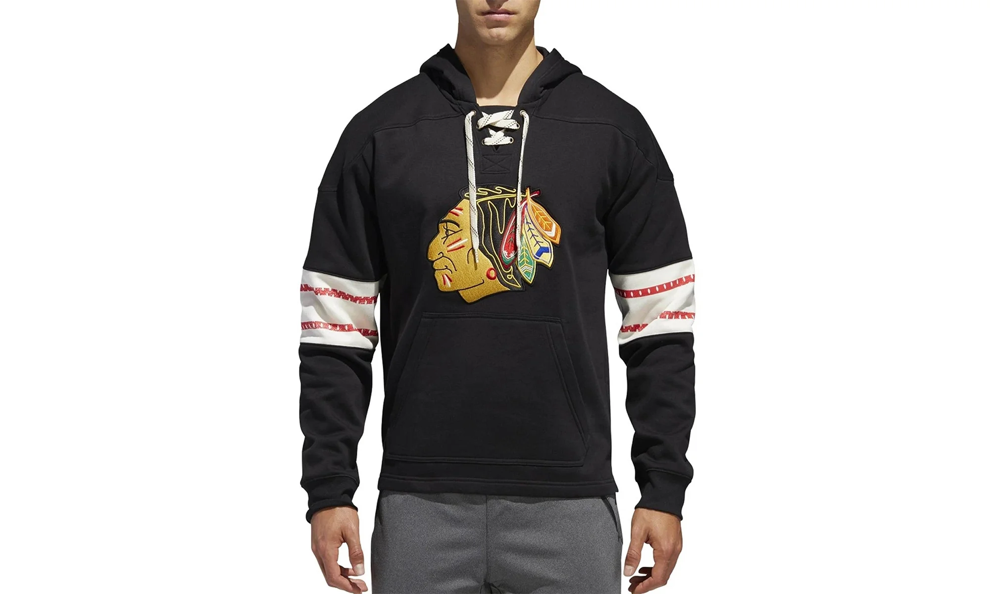 NHL Chicago Blackhawks Pullover Jersey Hoodie "Black" DN2127 - 1
