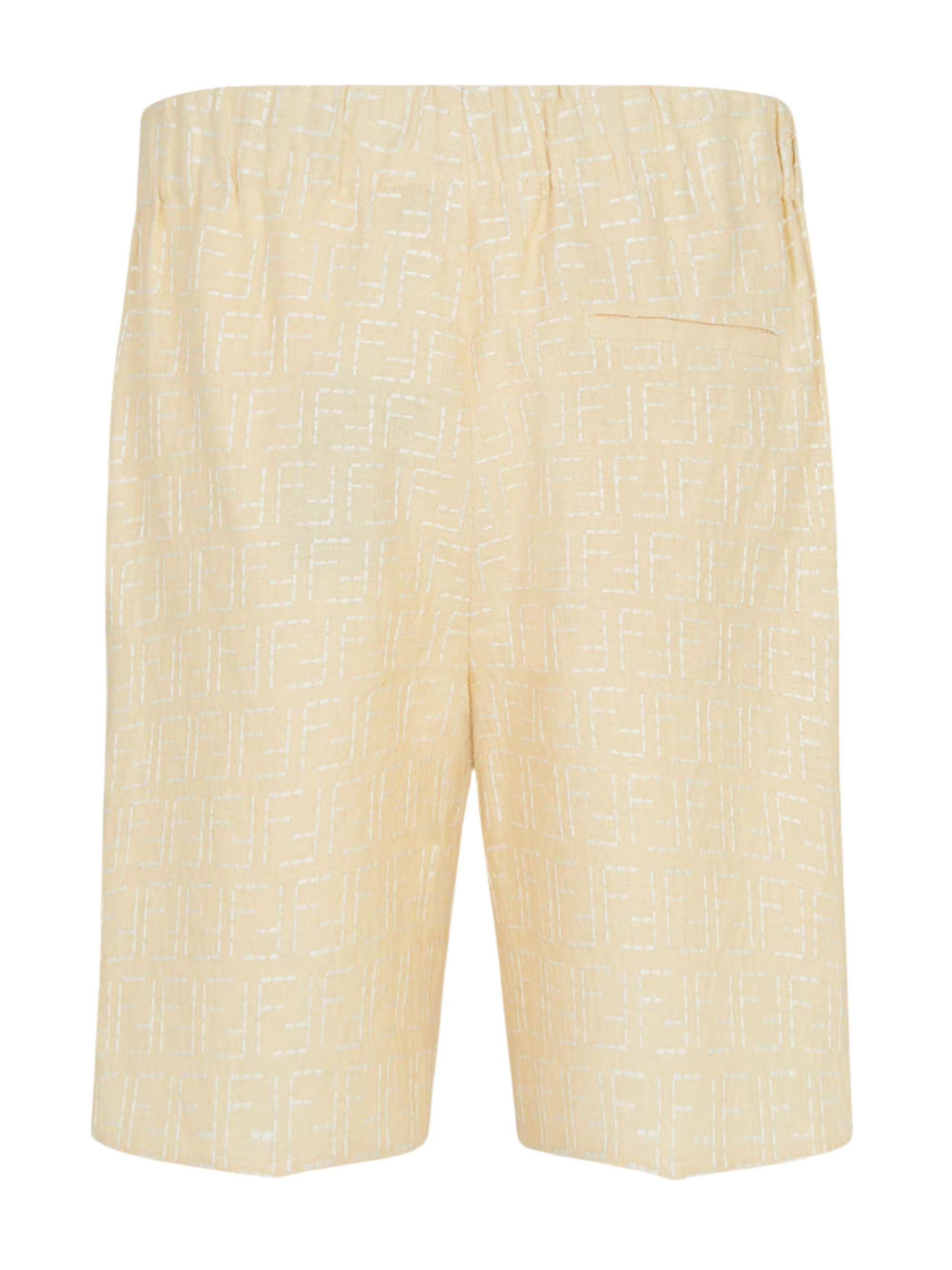 Fendi Men Ff Linen Bembuda - 2
