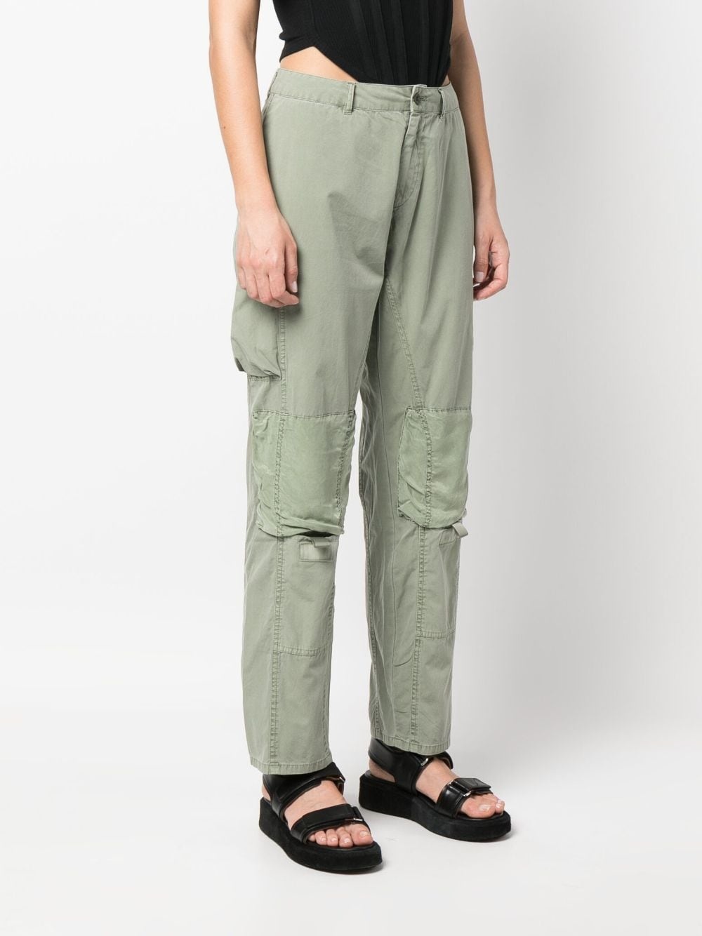 mid-rise straight-leg work trousers - 3