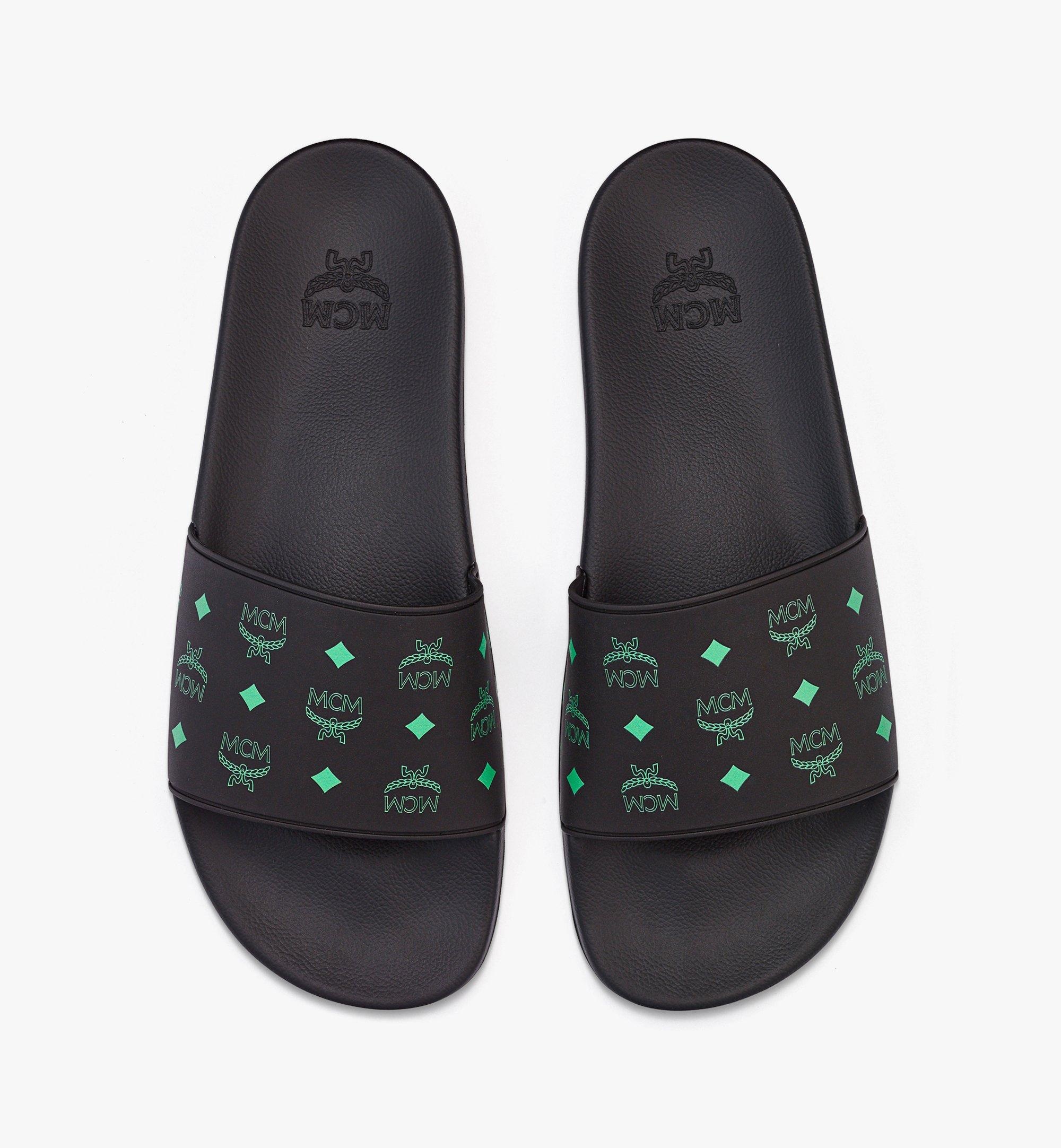 Men’s Color Splash Monogram Print Rubber Slides - 6